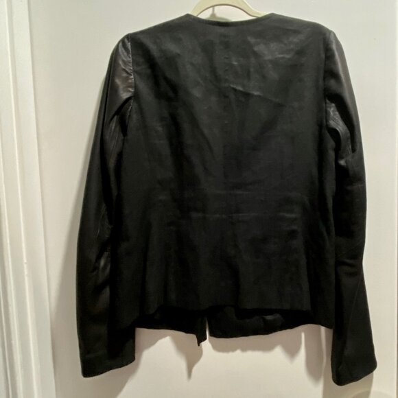 Vince Linen/Cotton/Metal/Leather/Silk/ Moto Racing Old Money Zipper Cardigan Ja… - Picture 2 of 9
